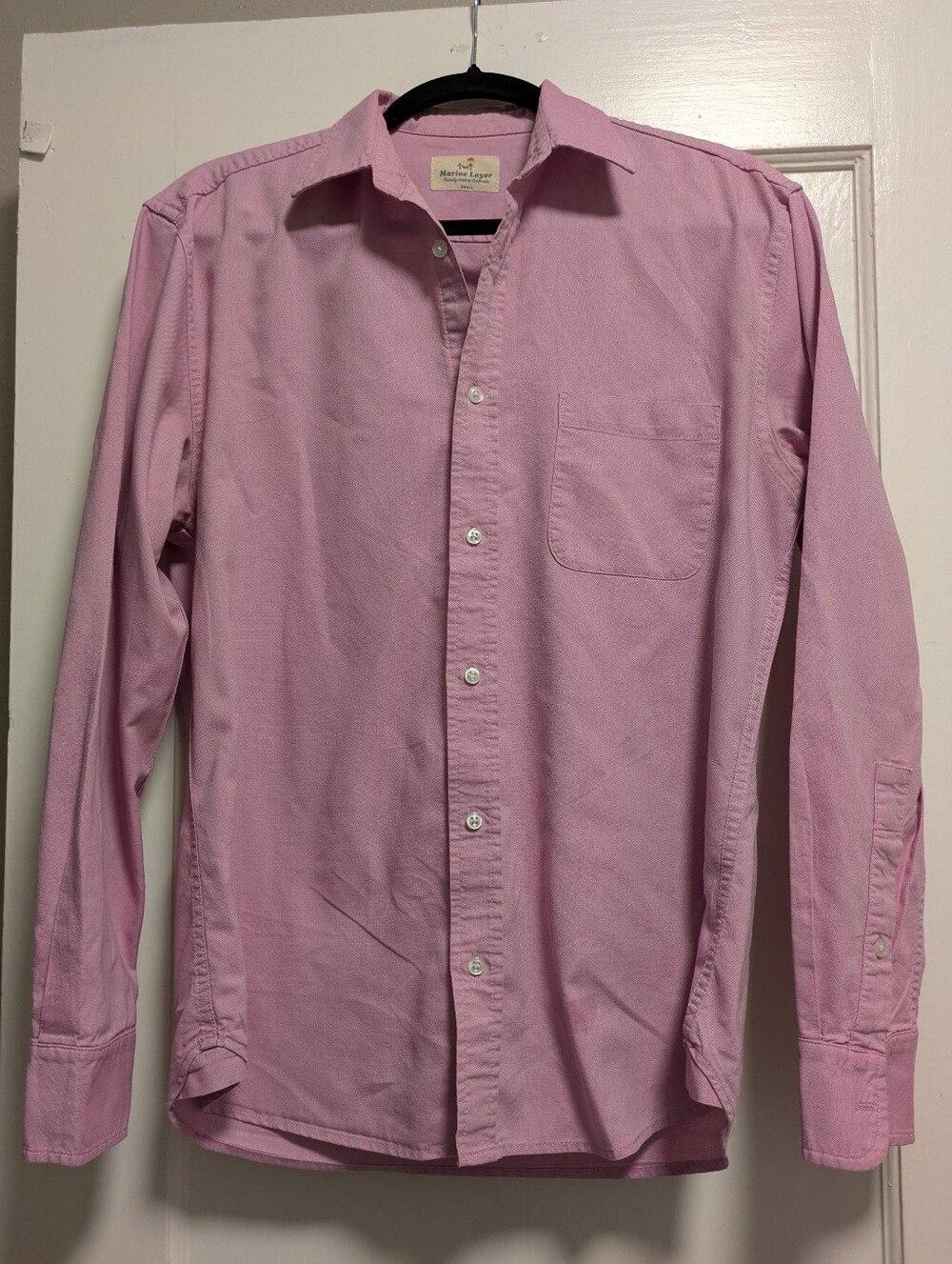 Marine Layer Men's Lavender Button-Down Oxford Shirt